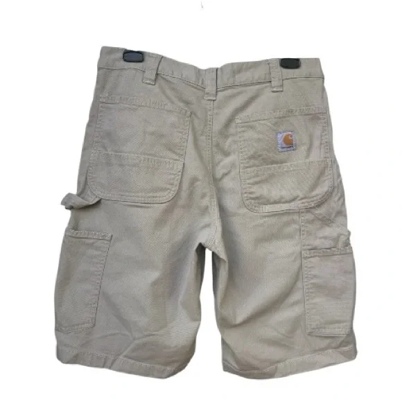 Carhartt Rugged Flex Relaxed Fit Pants 32x11 Workwear Durable Cotton Beige - Picture 2 of 5